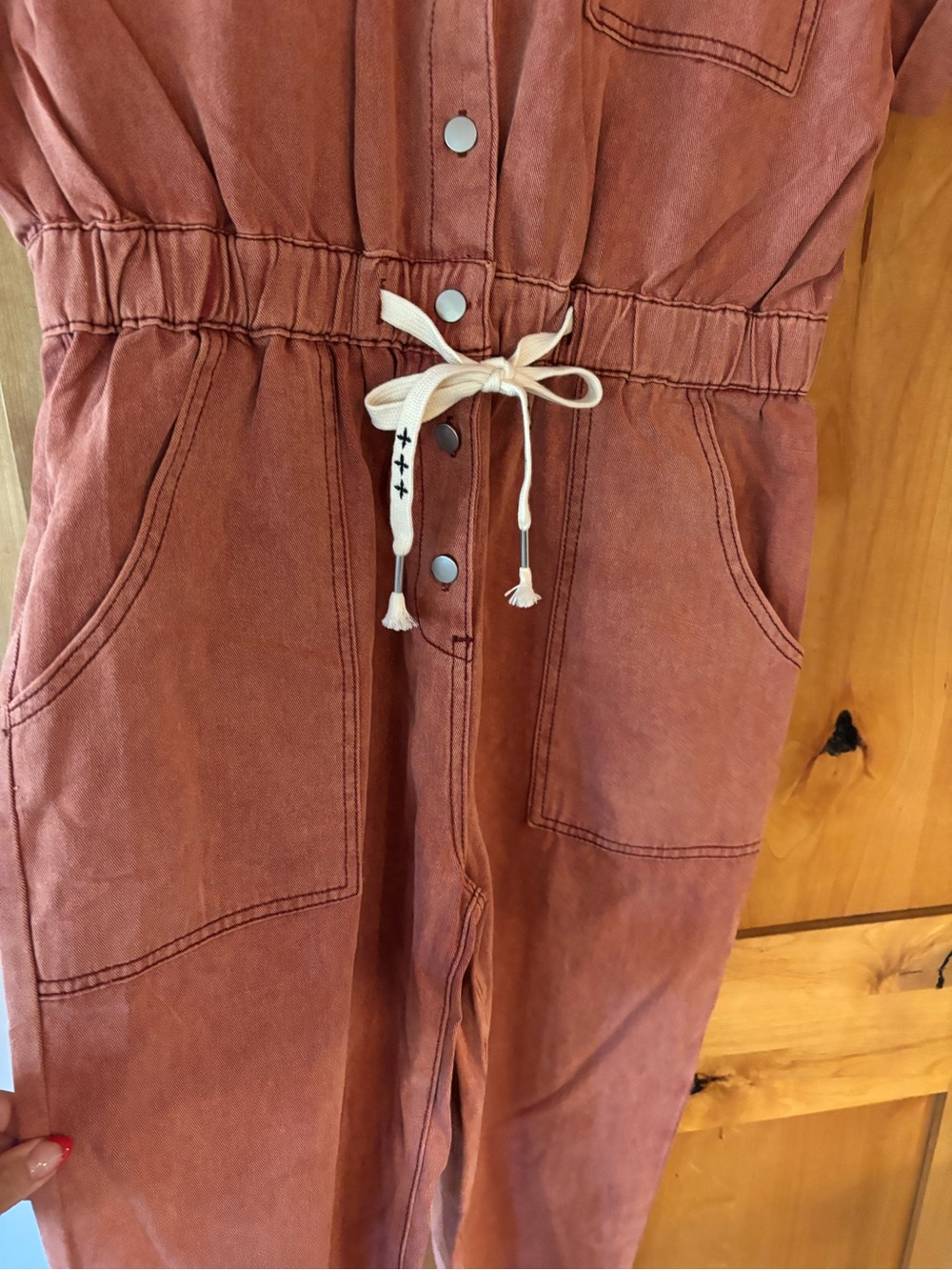 POL Washed Rose Button-Front Jacket - Picture 4 of 6